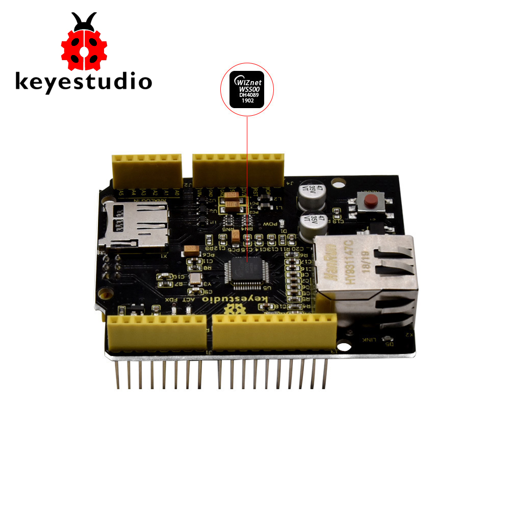 Keyestudio W5500 Ethernet Shie - Ethernet W5500 ulasan dan harga